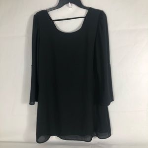 Speechless Dress Womens Large Scoop Neck Black V Back Shift